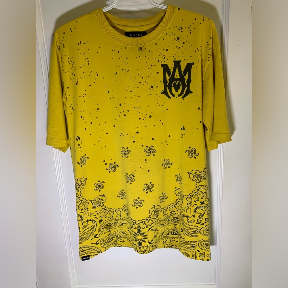 Amiri bandana print logo shirt
